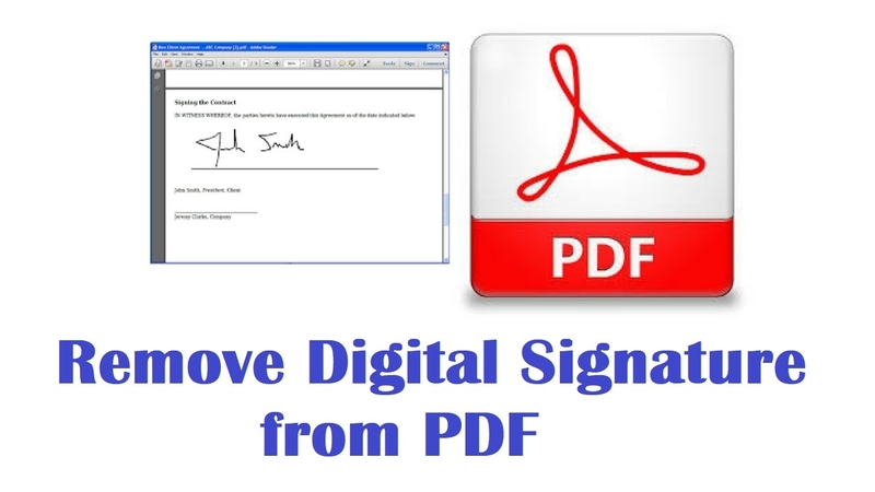 Remove Digital Signature from PDF