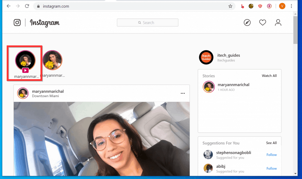 watch instagram